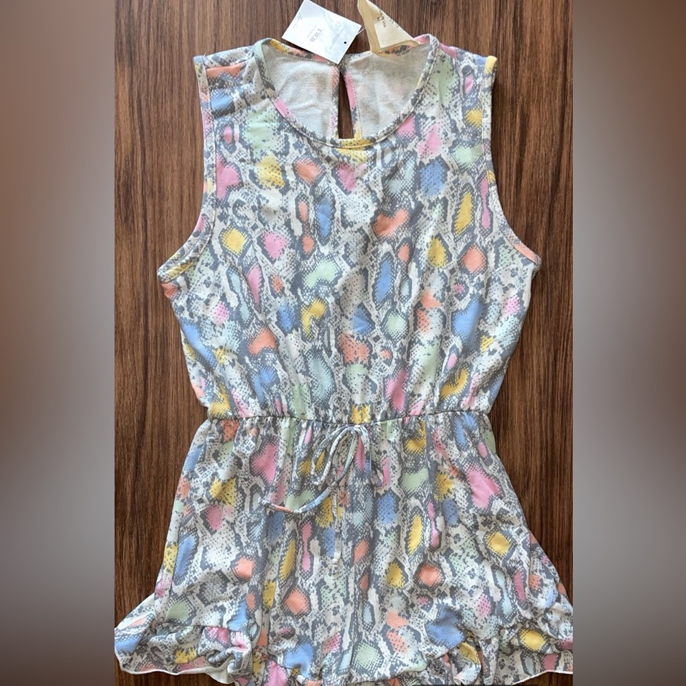 Fantastic Fawn Snake Print Romper New Summer